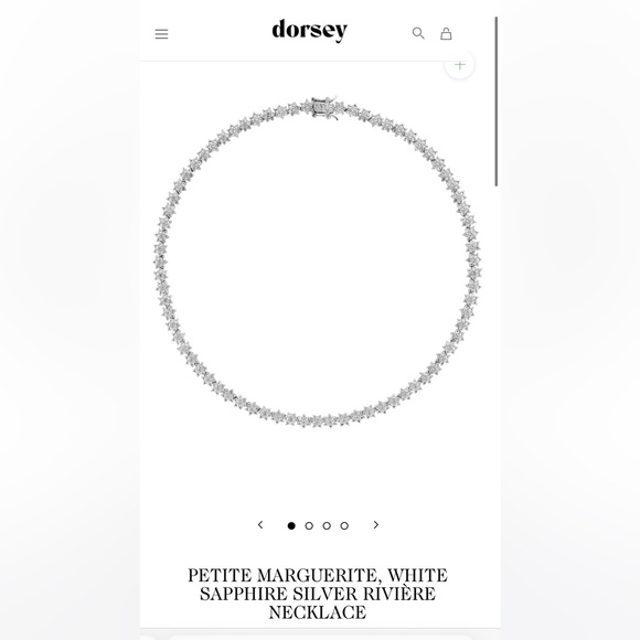 Dorsey

PETITE MARGUERITE, WHITE SAPPHIRE SILVER RIVIÈRE Necklace - Picture 6 of 8